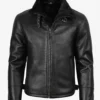 Men's B3 Bomber Black Shearling Leather Jacket