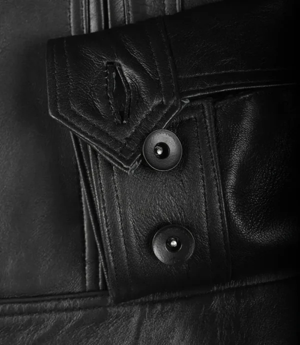 Womens Black Leather Moto Jacket - Classic Biker Style