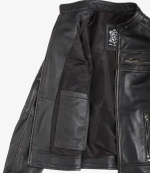 Womens Distressed Brown Biker Style Leather Jacket