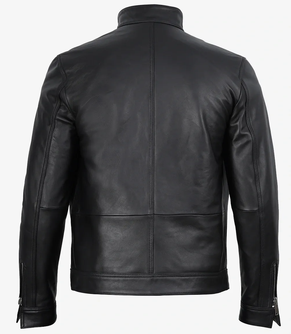 GRANDEUR EDITION: Men's Premium Black Biker Style Leather Jacket GRANDEUR EDITION: Men's Premium Black Biker Style Leather Jacket