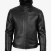 Men's B3 Bomber Black Shearling Leather Jacket