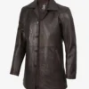 Winchester Distressed Brown Car Coat Mens Vintage Style Leather Jacket