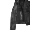 Womens Black Leather Moto Jacket - Classic Biker Style