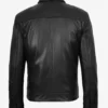 MINIMALIST: Men's Tony Black Leather Harrington Jacket