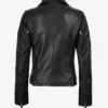 Ramsey Women's Asymmetrical Black Leather Biker Style Jacket