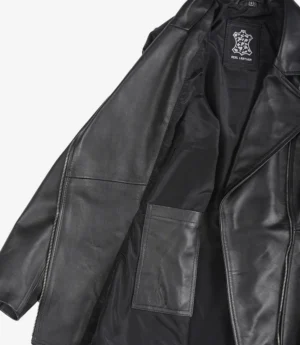 Clarissa Womens Black Peplum Leather Jacket