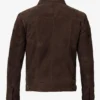 Men's Dark Brown Trucker Suede Jacket