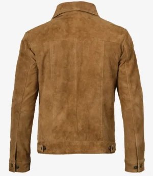 Men's Real Tan Suede Trucker Jacket