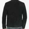 Men's Classic Black Suede Biker Style Jacket