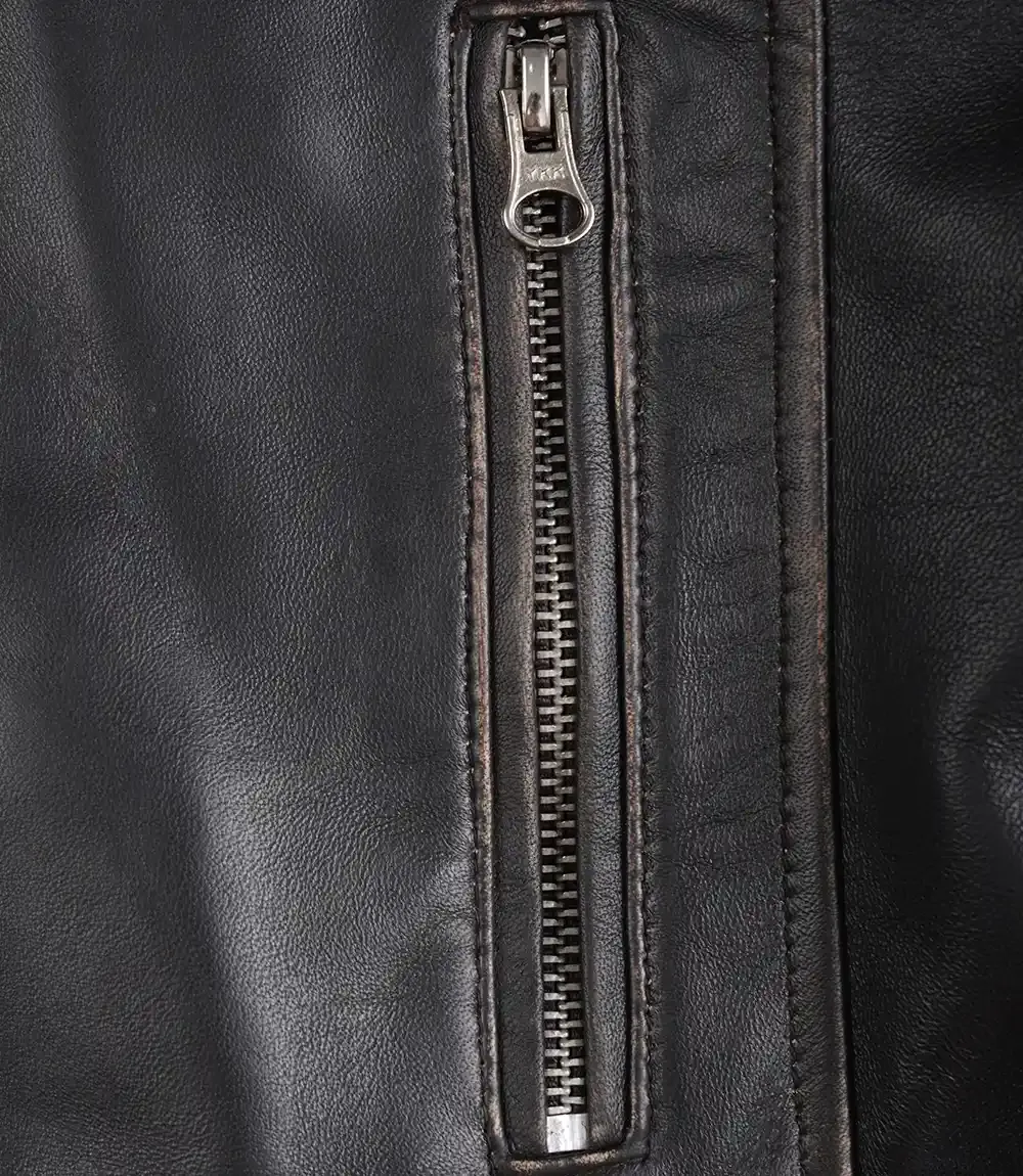 Womens Distressed Brown Biker Style Leather Jacket Womens Distressed Brown Biker Style Leather Jacket