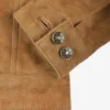 Women's Light Brown Suede Trucker Jacket
