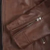 Women's Cognac Biker Style Leather Jacket