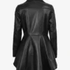 Clarissa Womens Black Peplum Leather Jacket