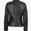 Womens Distressed Brown Biker Style Leather Jacket