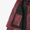 Womens Slim Fit Burgundy Leather Jacket