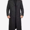 Men’s Double-Breasted Detective Gray Wool Coat