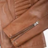 Women's Slim Fit Tan Lambskin Leather Jacket