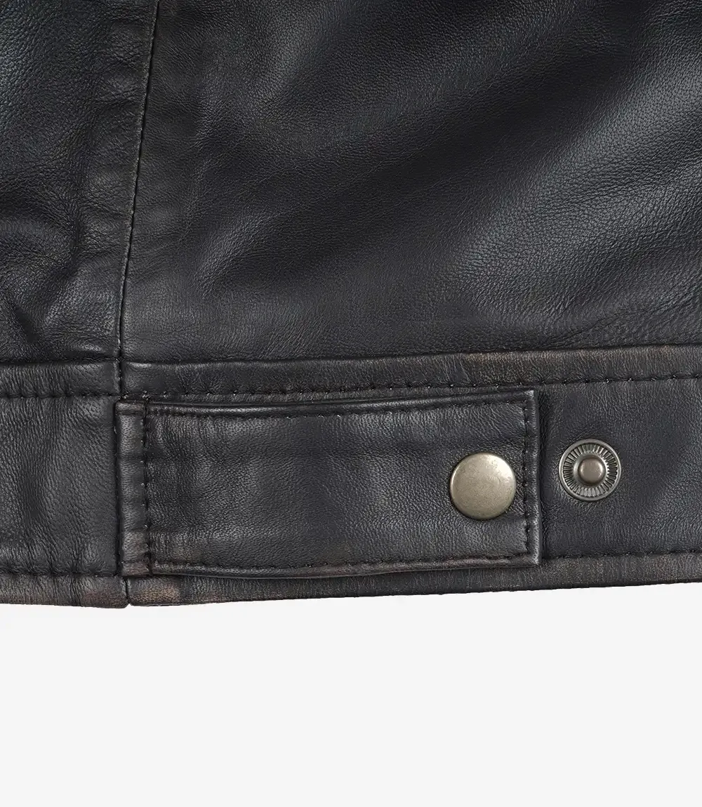 Mens Shirt Collar Classic Distressed Brown Leather Jacket Mens Shirt Collar Classic Distressed Brown Leather Jacket