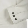 Mens Shirt Collar Off White Harrington Leather Jacket