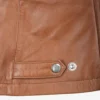 Women's Slim Fit Tan Lambskin Leather Jacket