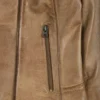 Women's Real Leather Camel Brown Biker Style Jacket