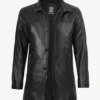 Bristol Mens Black Lambskin Leather Car Coat