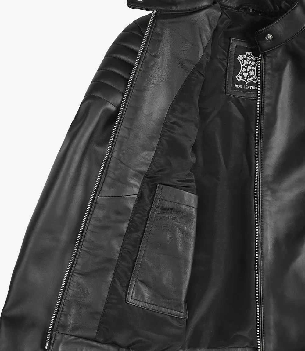 Carrie Black Leather Jacket for Women - Biker Style Carrie Black Leather Jacket for Women - Biker Style