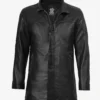 Bristol Mens Black Lambskin Leather Car Coat