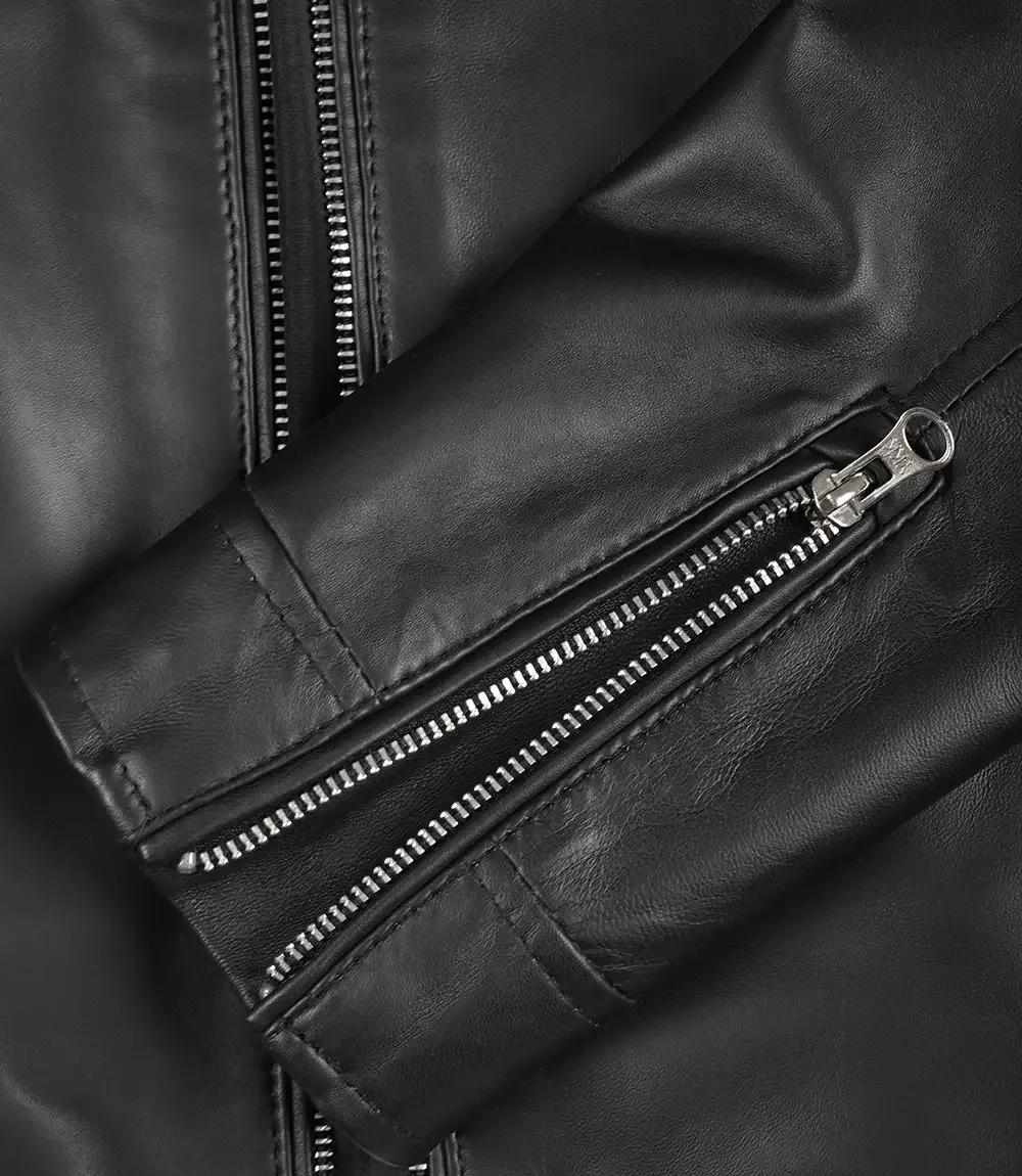 Carrie Black Leather Jacket for Women - Biker Style Carrie Black Leather Jacket for Women - Biker Style