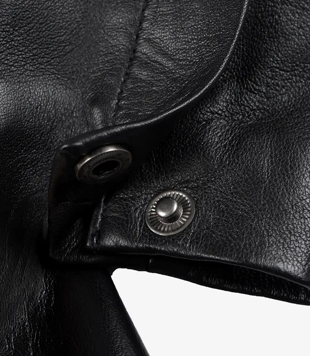 Bitonto Womens 3/4 Length Black Leather Coat Bitonto Womens 3/4 Length Black Leather Coat