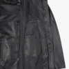 Bristol Mens Black Lambskin Leather Car Coat