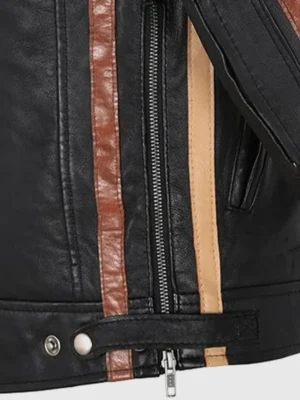 Men’s Black Cafe Racer Style Leather Jacket