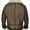 Men Brown Aviator Shearling Leather Jacket