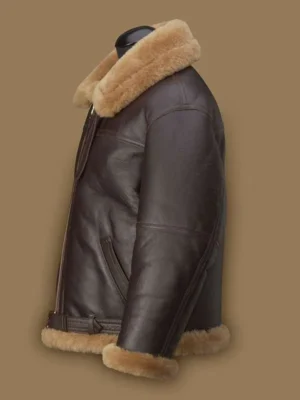 Men RAF Brown Shearling Jacket