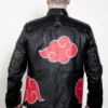 Mens Red Clouds Cloak Black Leather Jacket