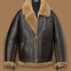 Men RAF Brown Shearling Jacket