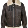 B-3 Sheepskin Leather Bomber Jacket