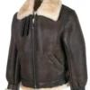 B-3 Sheepskin Leather Bomber Jacket