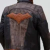 Mens Brown Hood Leather Jacket
