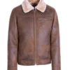 Men Brown Traditional Shearling Jacket