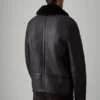 Men Black Aviator Leather Jacket