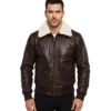 Airin G-1 Brown Leather Bomber Jacket