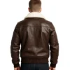 Airin G-1 Brown Leather Bomber Jacket