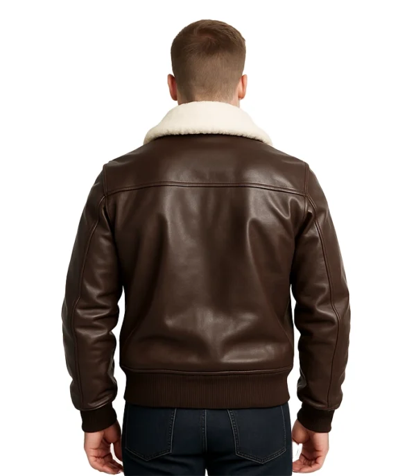 Airin G-1 Brown Leather Bomber Jacket