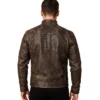 Alex Distressed Brown Leather Biker Jacket