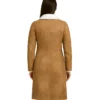 Alina Brown Leather Shearling Coat
