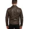 Allaric Alley Distressed Brown Leather Biker Jacket