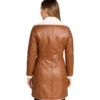 Amie – Brown Double Breasted Shearling Coat​