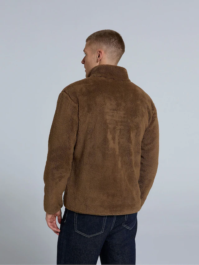 Brown Teddy Mens Fleece Jacket Brown Teddy Mens Fleece Jacket
