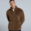 Brown Teddy Mens Fleece Jacket